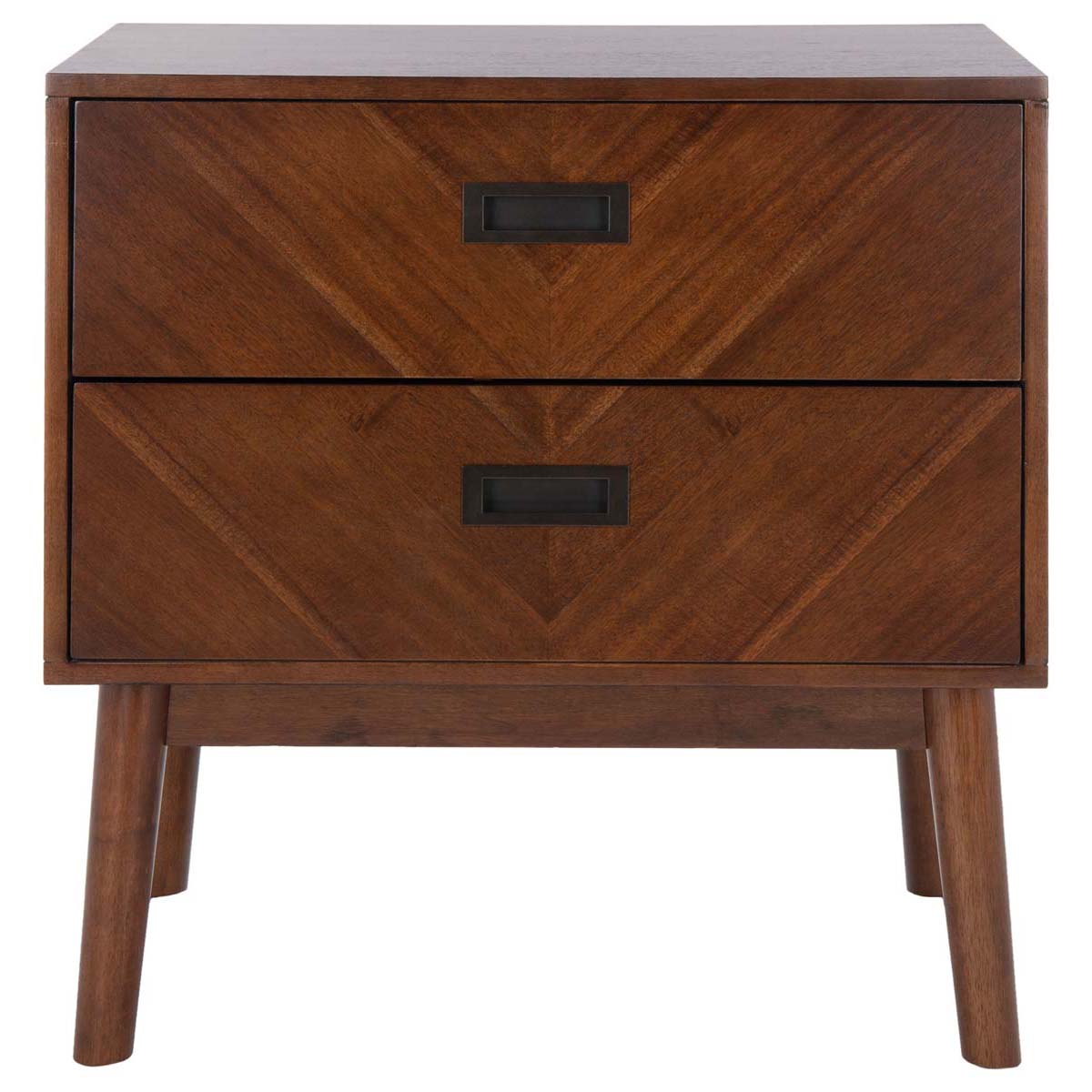 Donald 2 Drawer Nightstand | Safavieh - Dark Walnut