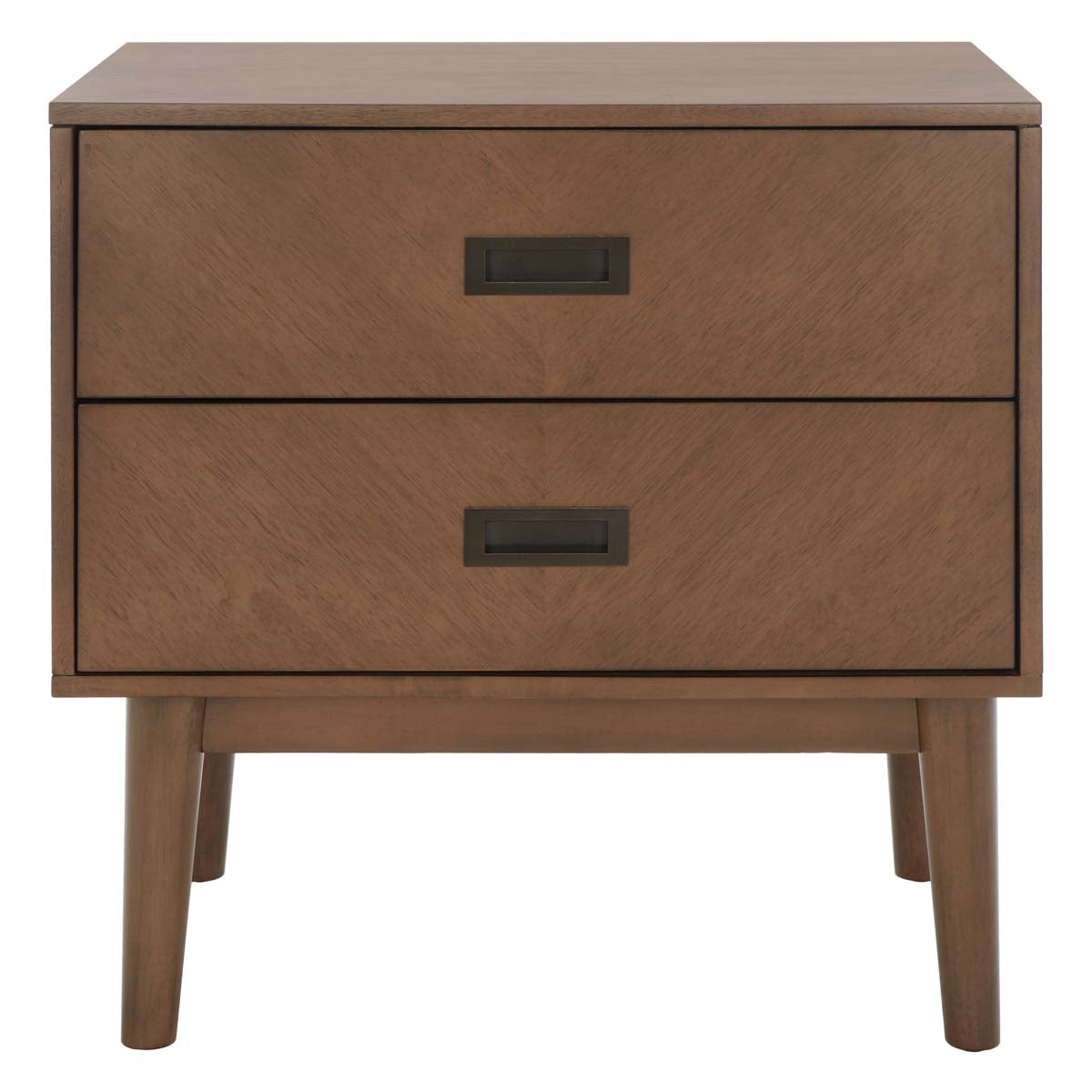 Donald 2 Drawer Nightstand | Safavieh - Wheat / Bronze