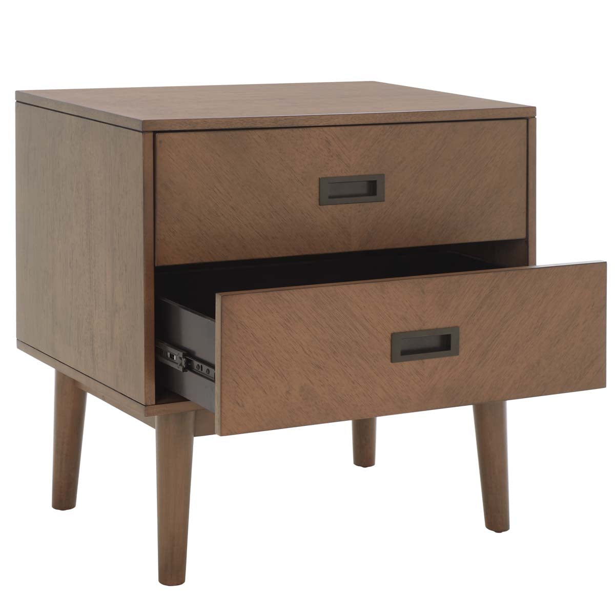 Donald 2 Drawer Nightstand | Safavieh - Wheat / Bronze