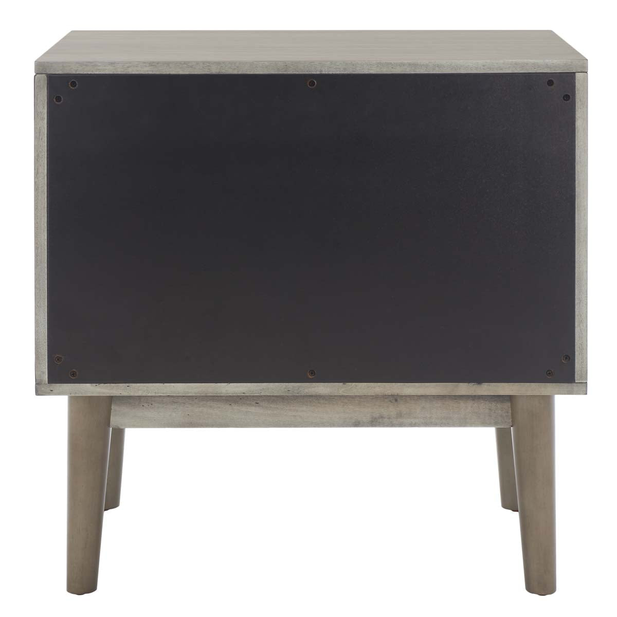 Donald 2 Drawer Nightstand | Safavieh - Light Grey / Bronze