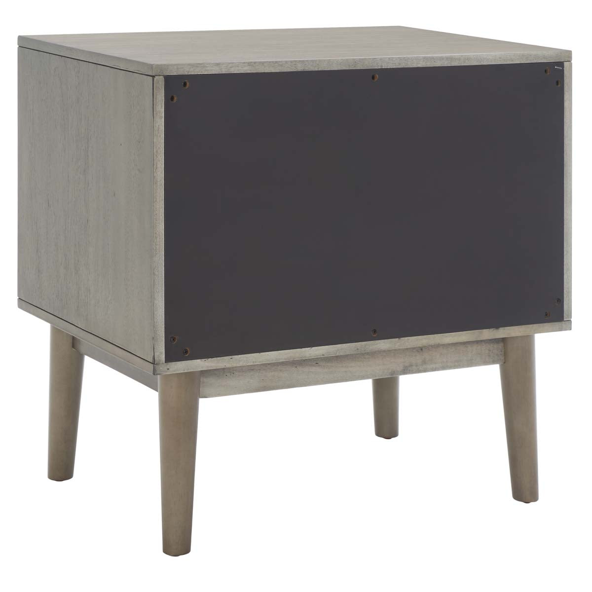 Donald 2 Drawer Nightstand | Safavieh - Light Grey / Bronze