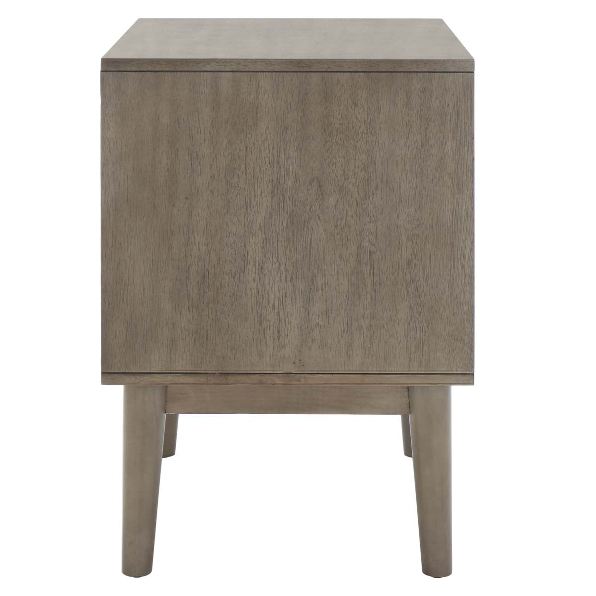 Donald 2 Drawer Nightstand | Safavieh - Light Grey / Bronze