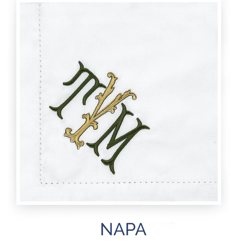 Custom Monogram Cocktail Napkins