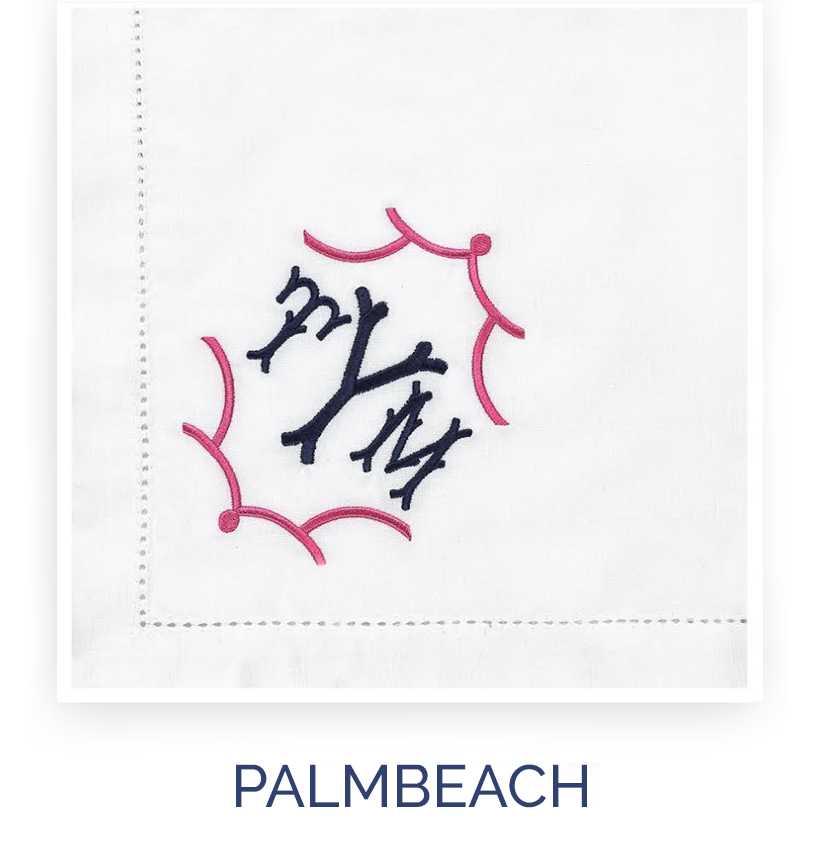 Custom Monogram Dinner Napkins