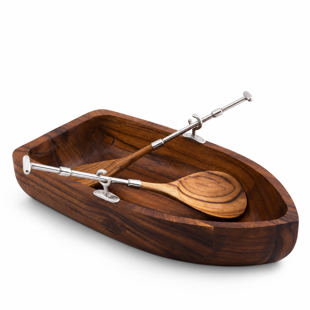 Row Boat Salad Bowl Set