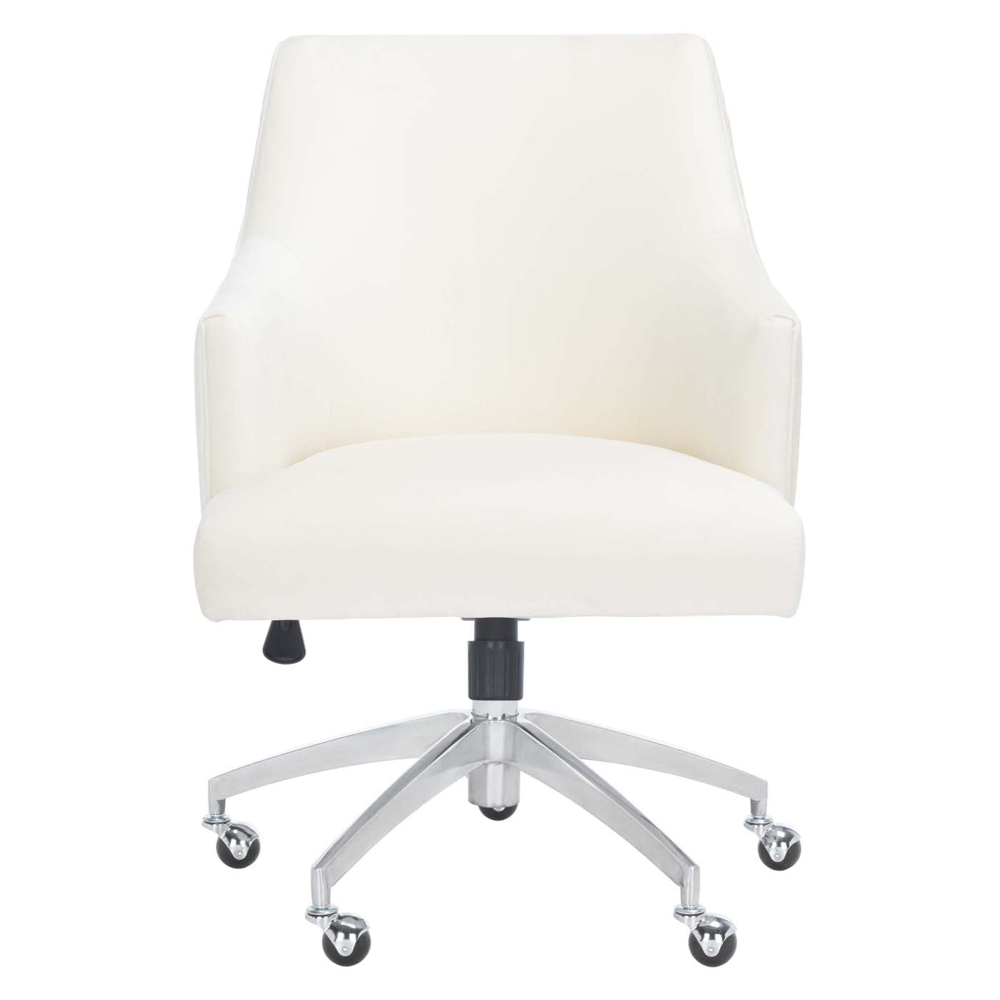 Kaisley Puckered Office Chair | Safavieh - OCH1300 - Cream / Silver