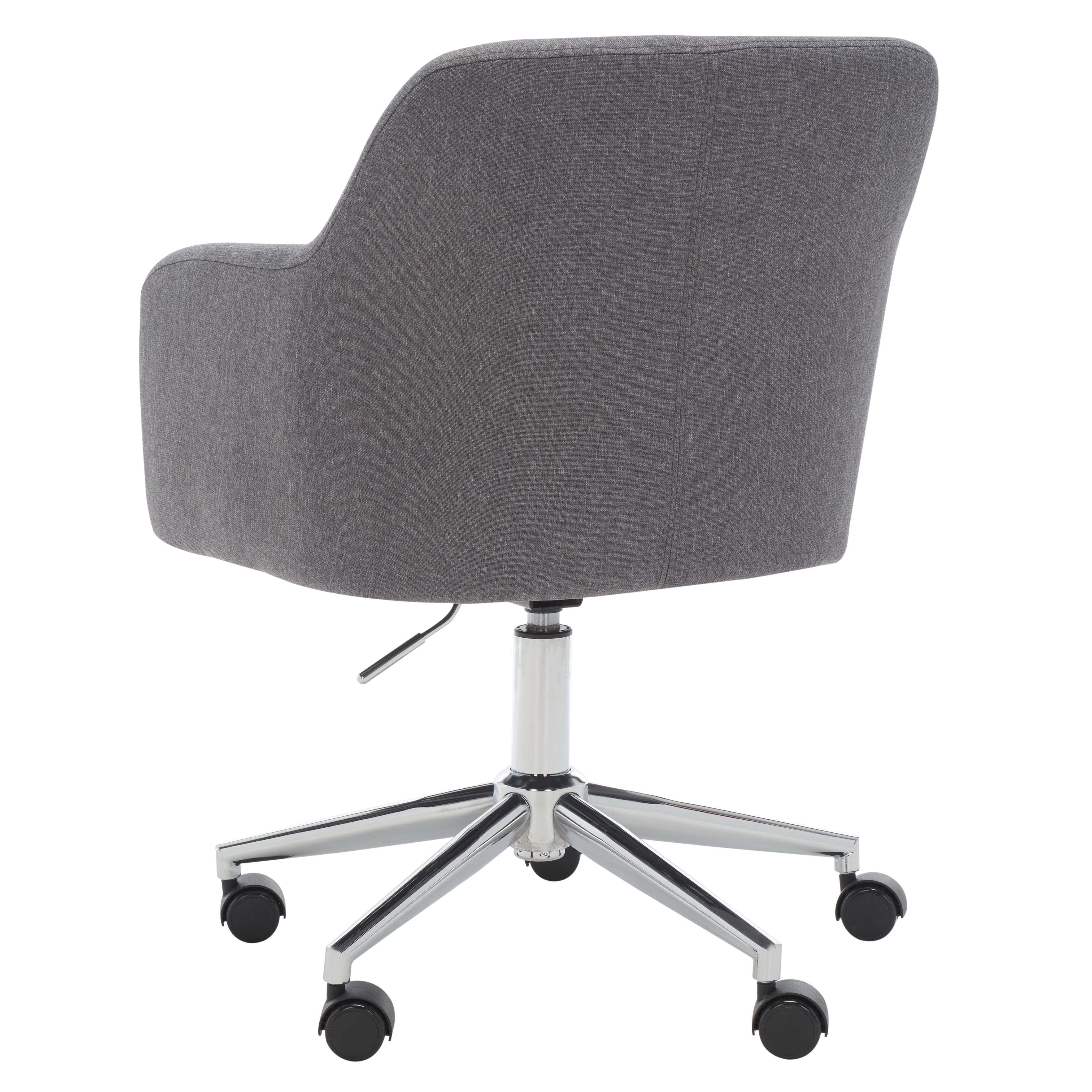 Kains Swivel Office Chair | Safavieh - OCH2000 - Grey / Chrome