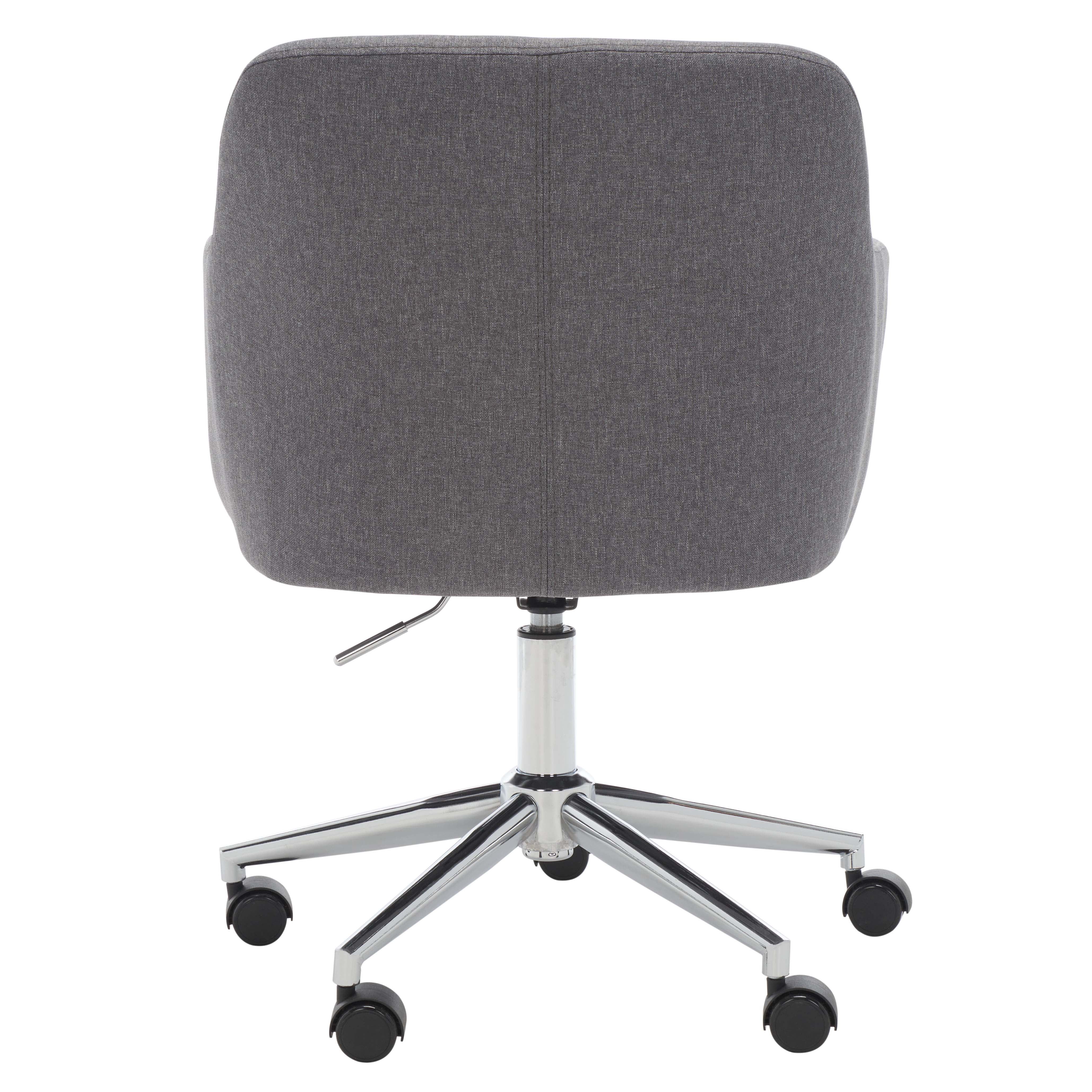 Kains Swivel Office Chair | Safavieh - OCH2000 - Grey / Chrome