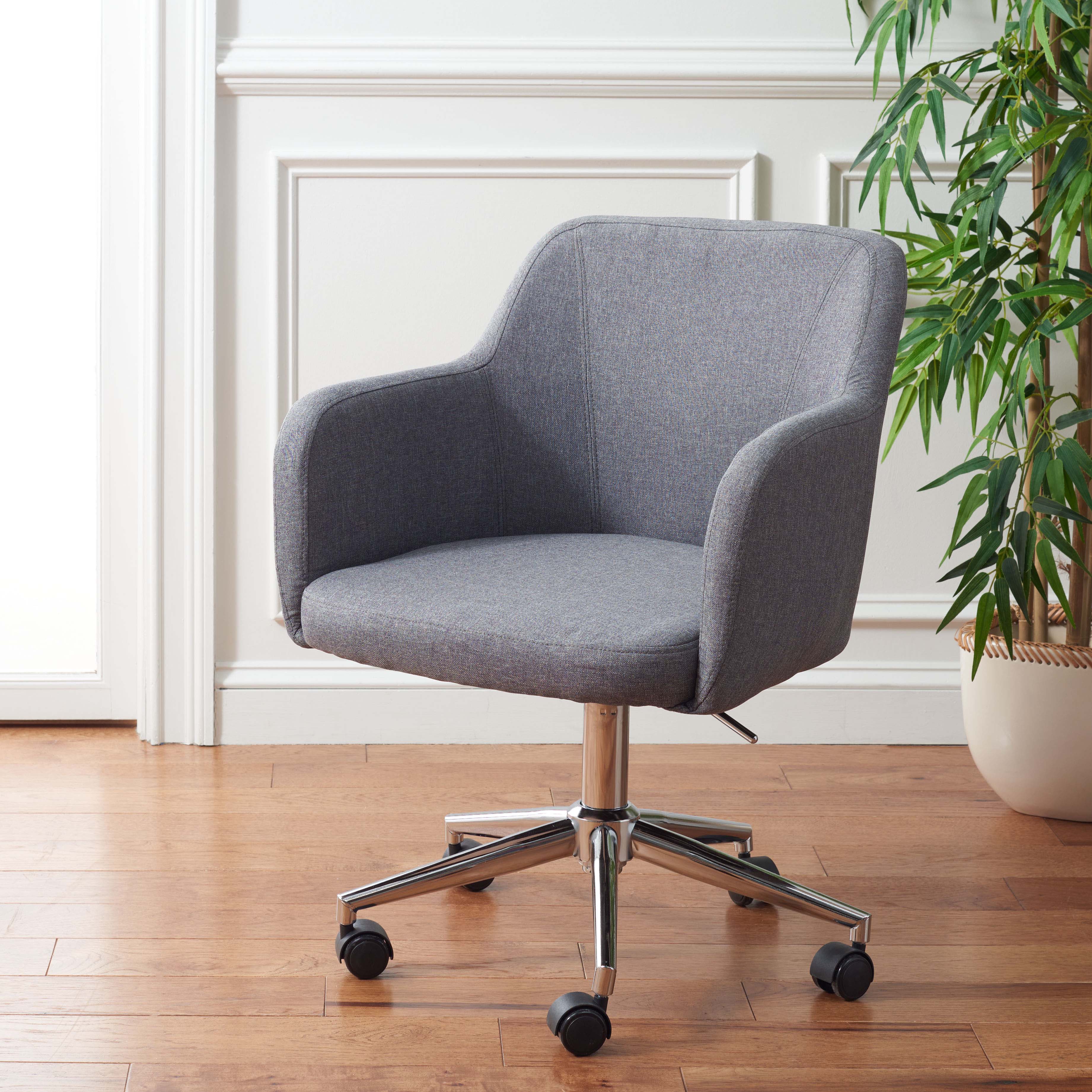 Kains Swivel Office Chair | Safavieh - OCH2000 - Grey / Chrome