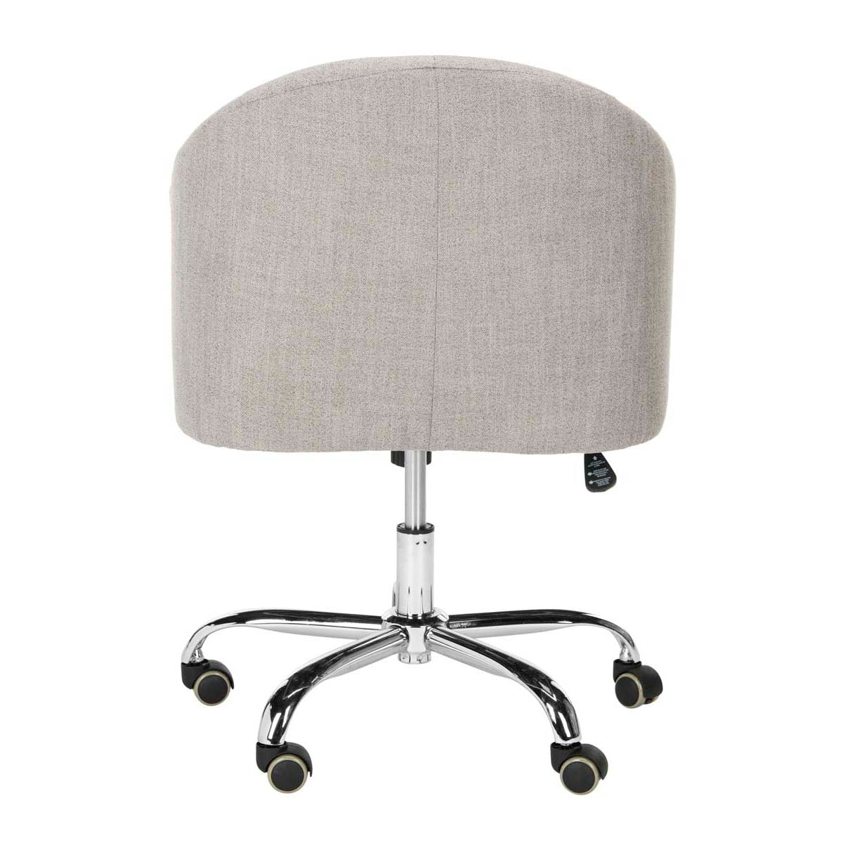 Amy Tufted Linen Chrome Leg Swivel Office Chair | Safavieh - OCH4500 - Grey / Chrome