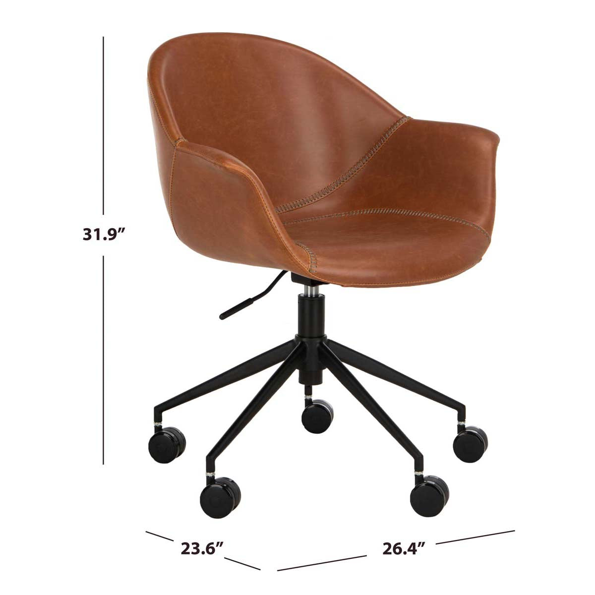 Ember Office Chair | Safavieh - OCH7002 - Cognac