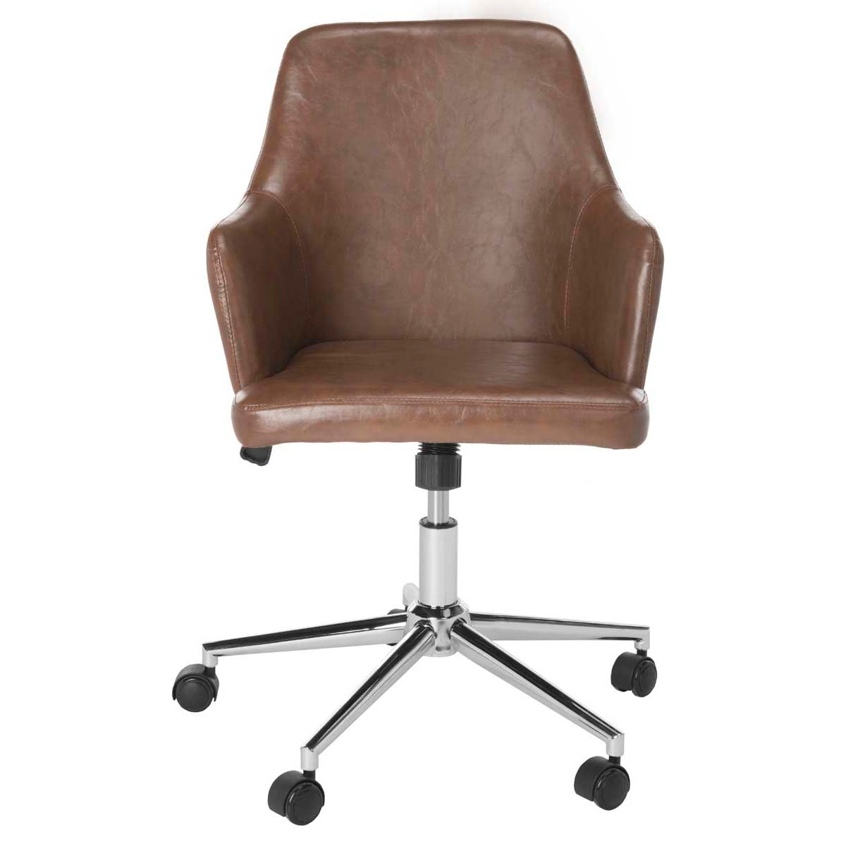 Cadence Swivel Office Chair | Safavieh - OCH7500 - Brown / Chrome