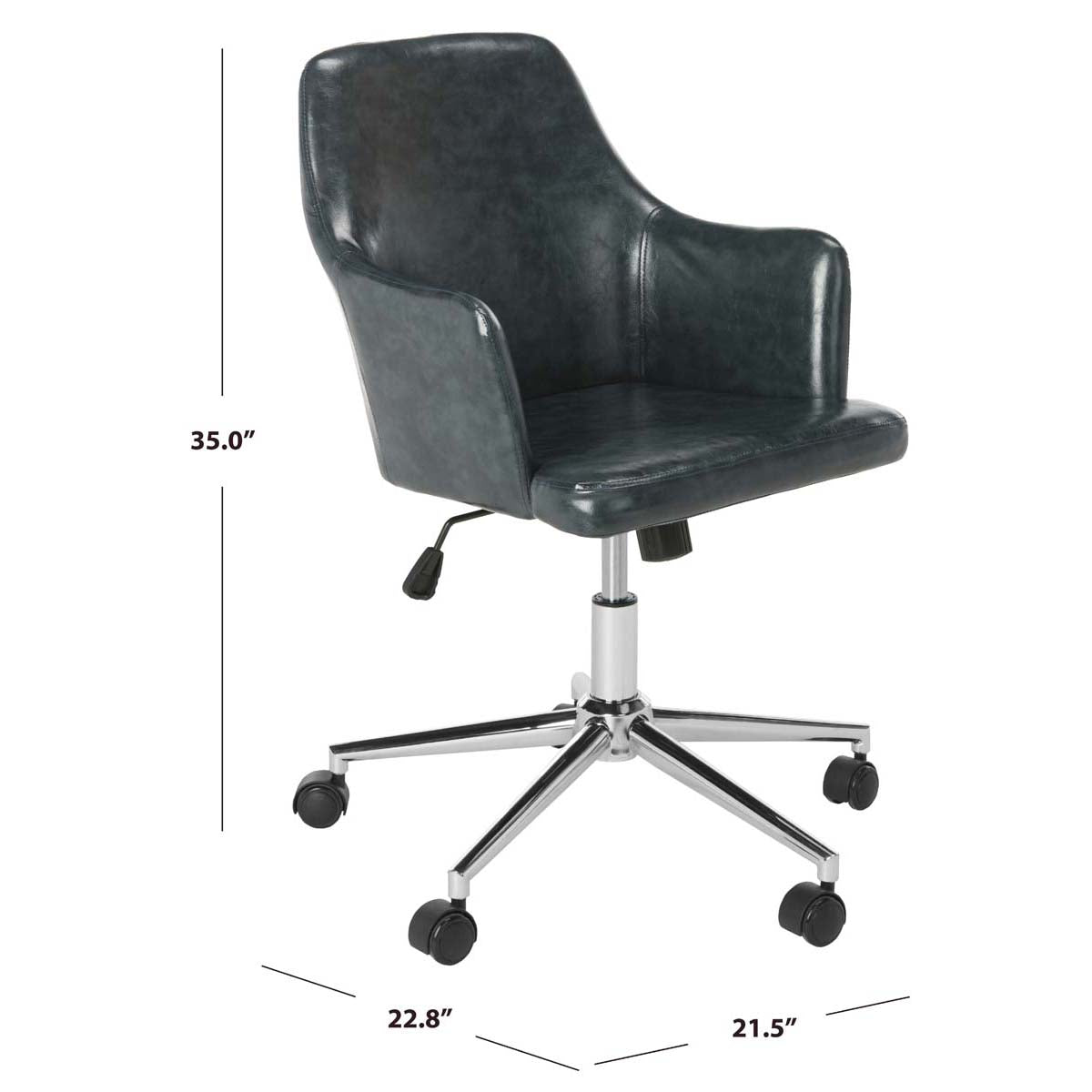 Cadence Swivel Office Chair | Safavieh - OCH7500 - Dark Grey / Chrome