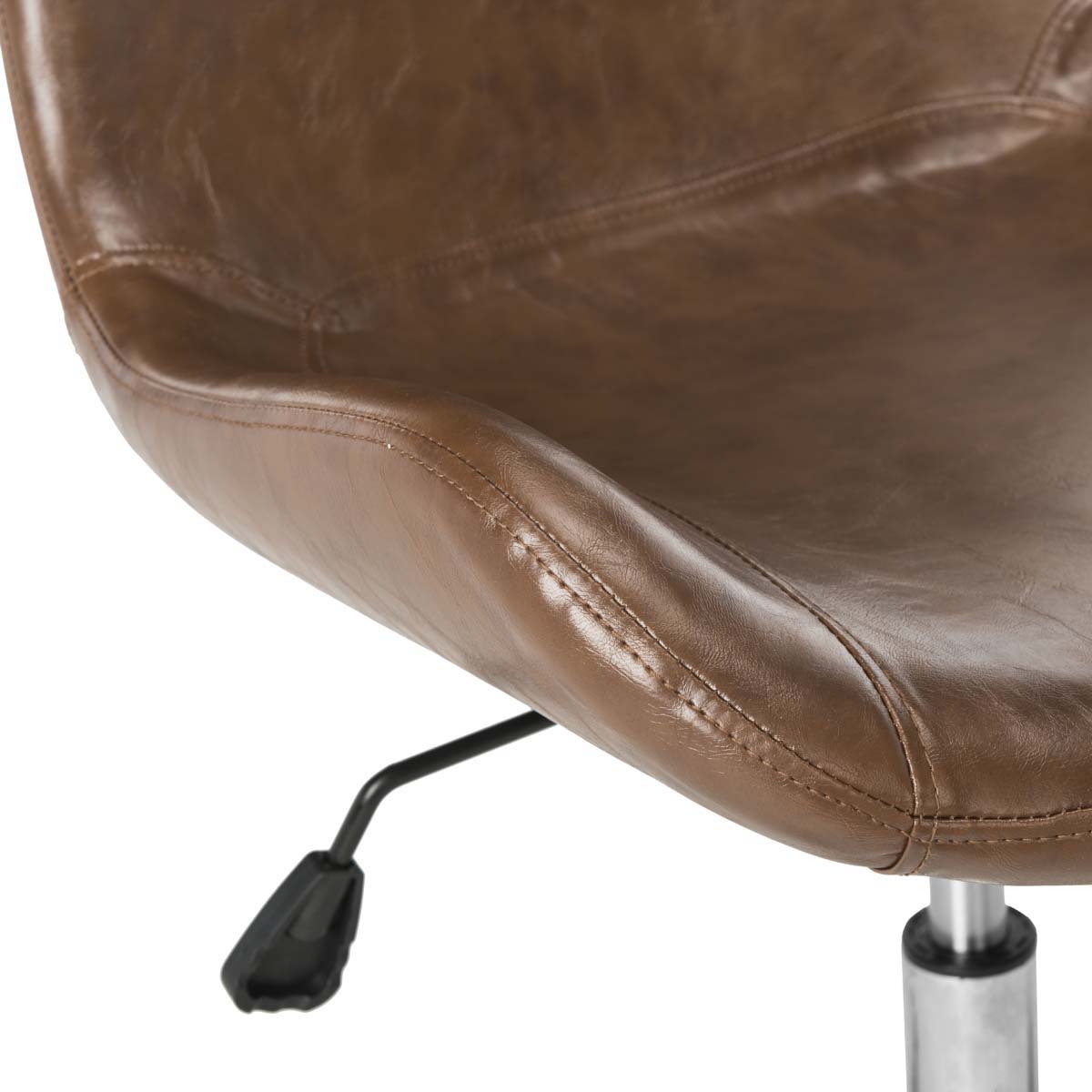 Fletcher Swivel Office Chair | Safavieh - OCH7501 - Brown / Chrome