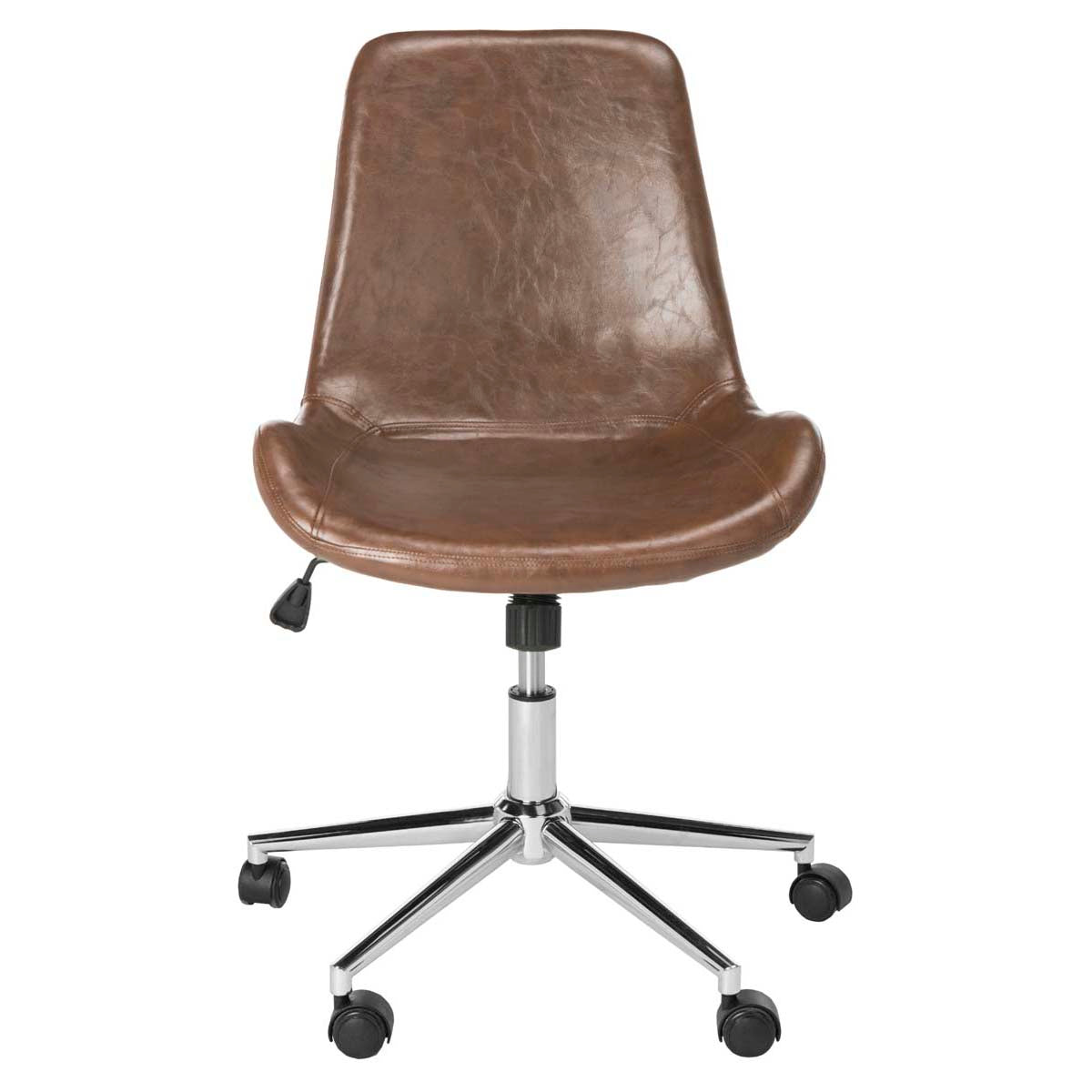 Fletcher Swivel Office Chair | Safavieh - OCH7501 - Brown / Chrome