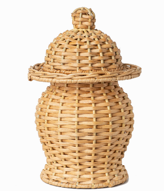 Round Wicker Jar