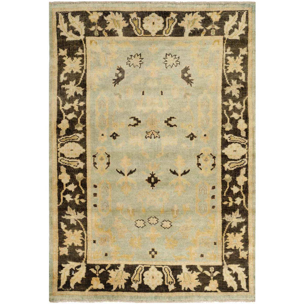 Oushak 112 Rug | Safavieh - OSH112B - Light Blue / Brown