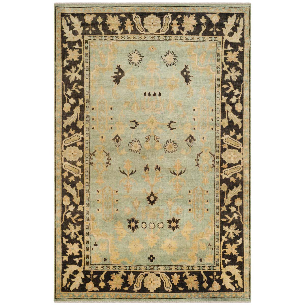 Oushak 112 Rug | Safavieh - OSH112B - Light Blue / Brown