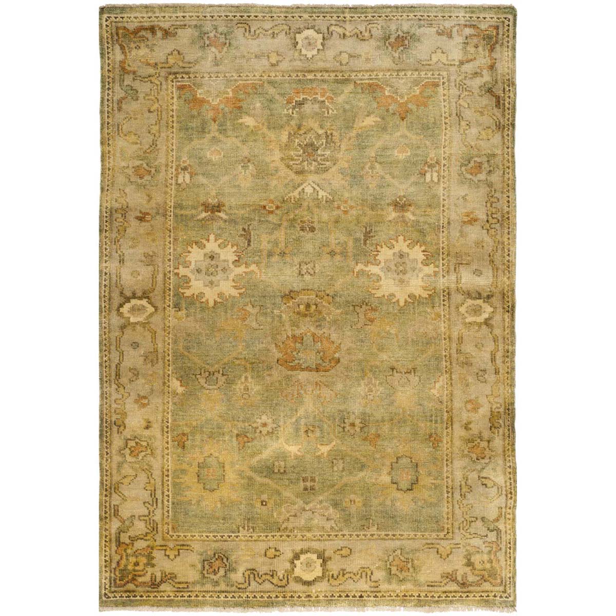 Oushak 115 Rug | Safavieh - OSH115B - Green / Beige