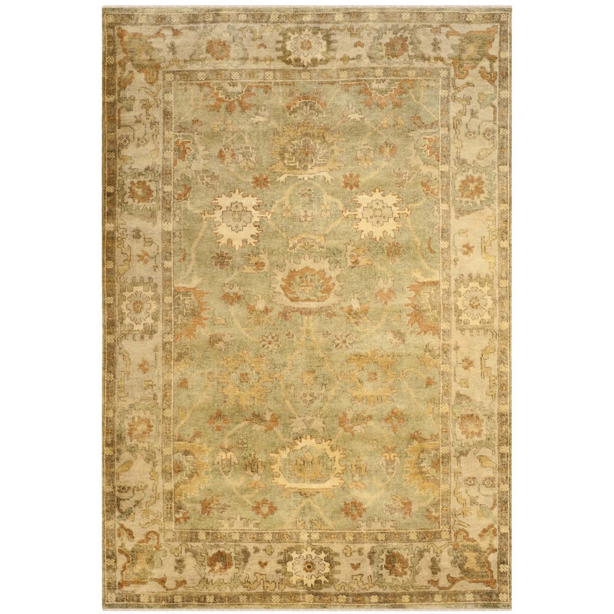 Oushak 115 Rug | Safavieh - OSH115B - Green / Beige