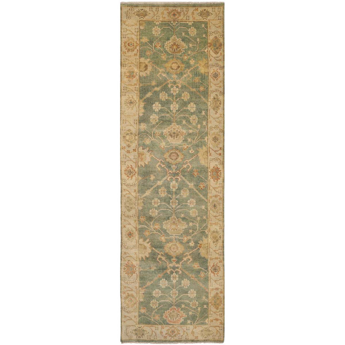 Oushak 117 Rug | Safavieh - OSH117A - Medium Blue / Green