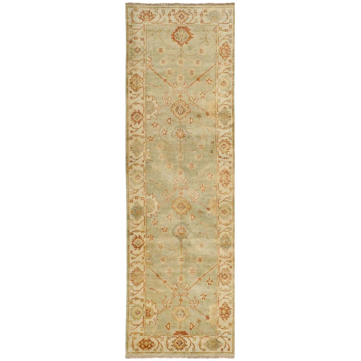 Oushak 117 Rug | Safavieh - OSH117B - Dark Green / Light Green