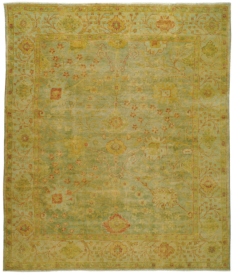 Oushak 117 Rug | Safavieh - OSH117B - Dark Green / Light Green