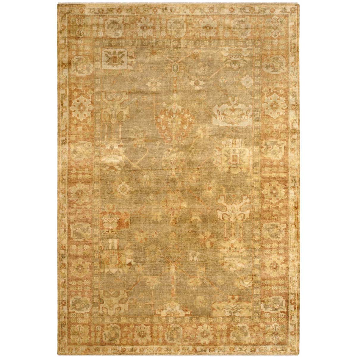 Oushak 118 Rug | Safavieh - OSH118A - Beige / Rust