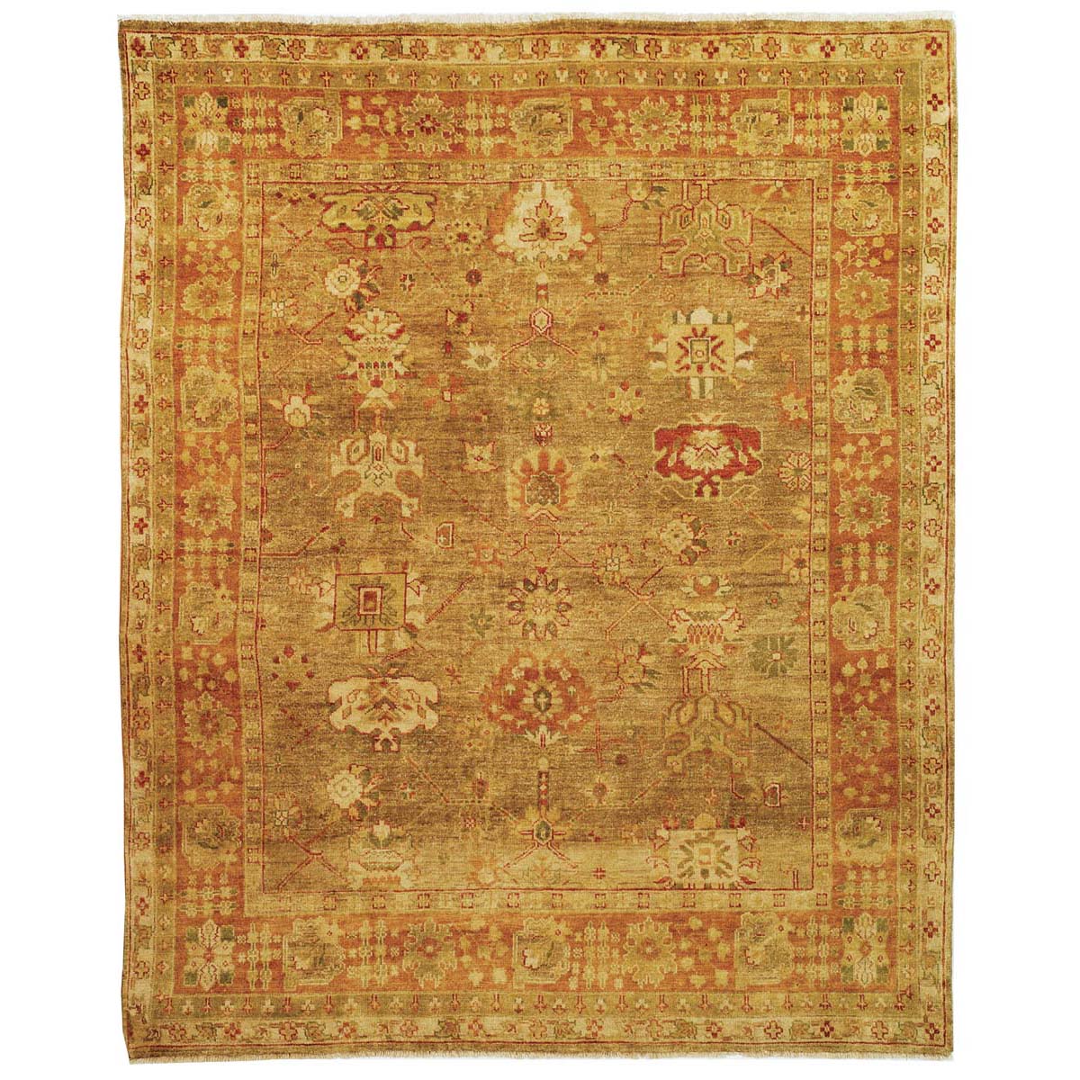 Oushak 118 Rug | Safavieh - OSH118A - Beige / Rust