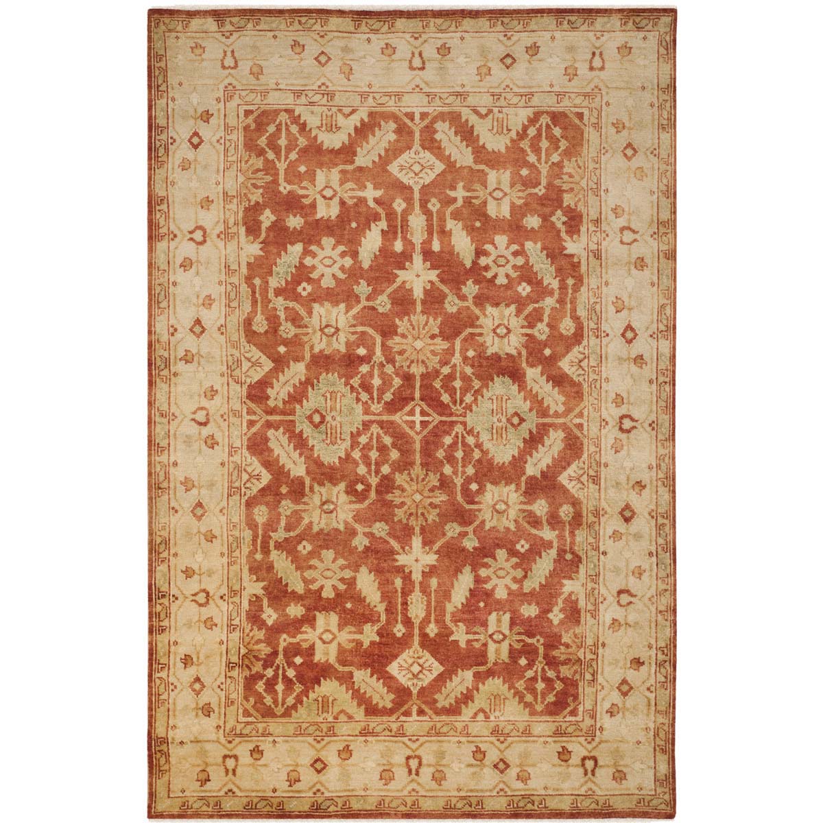 Oushak 119 Rug | Safavieh - OSH119A - Rust / Ivory