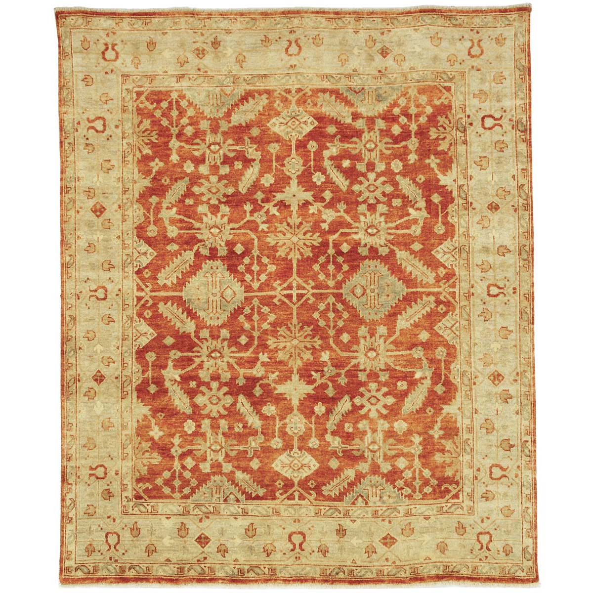 Oushak 119 Rug | Safavieh - OSH119A - Rust / Ivory