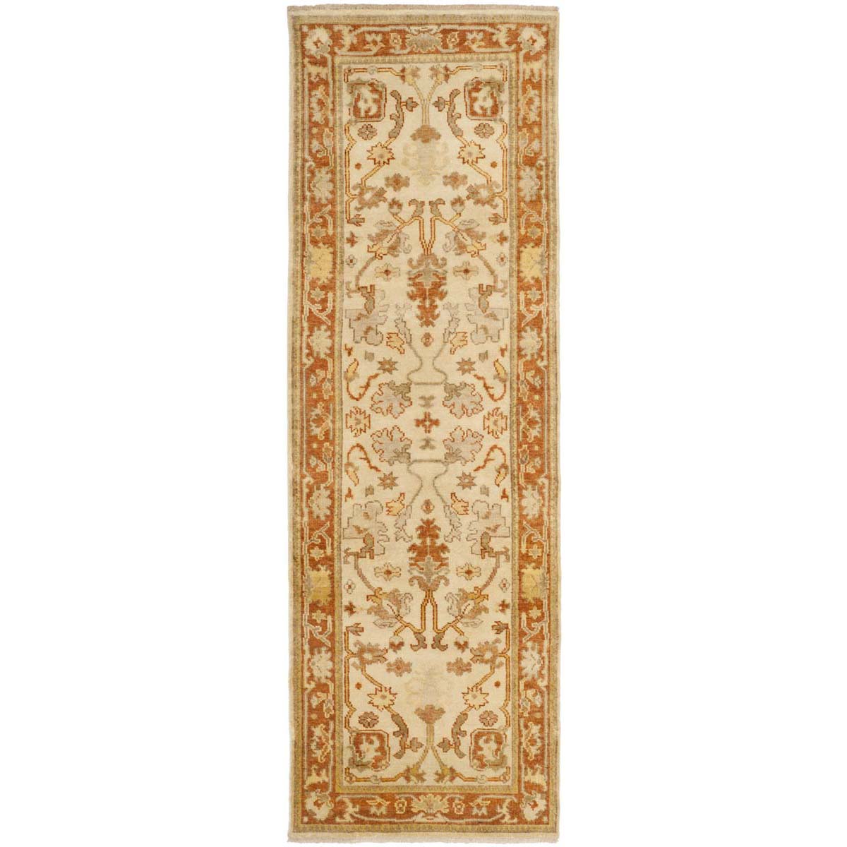 Oushak 122 Rug | Safavieh - OSH122A - Ivory / Rust