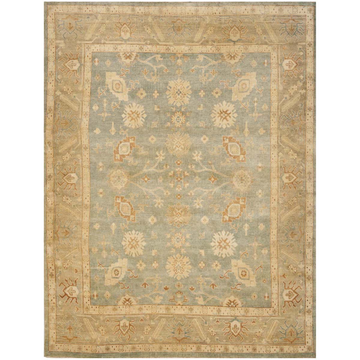 Oushak 124 Rug | Safavieh - OSH124A - Light Blue / Beige