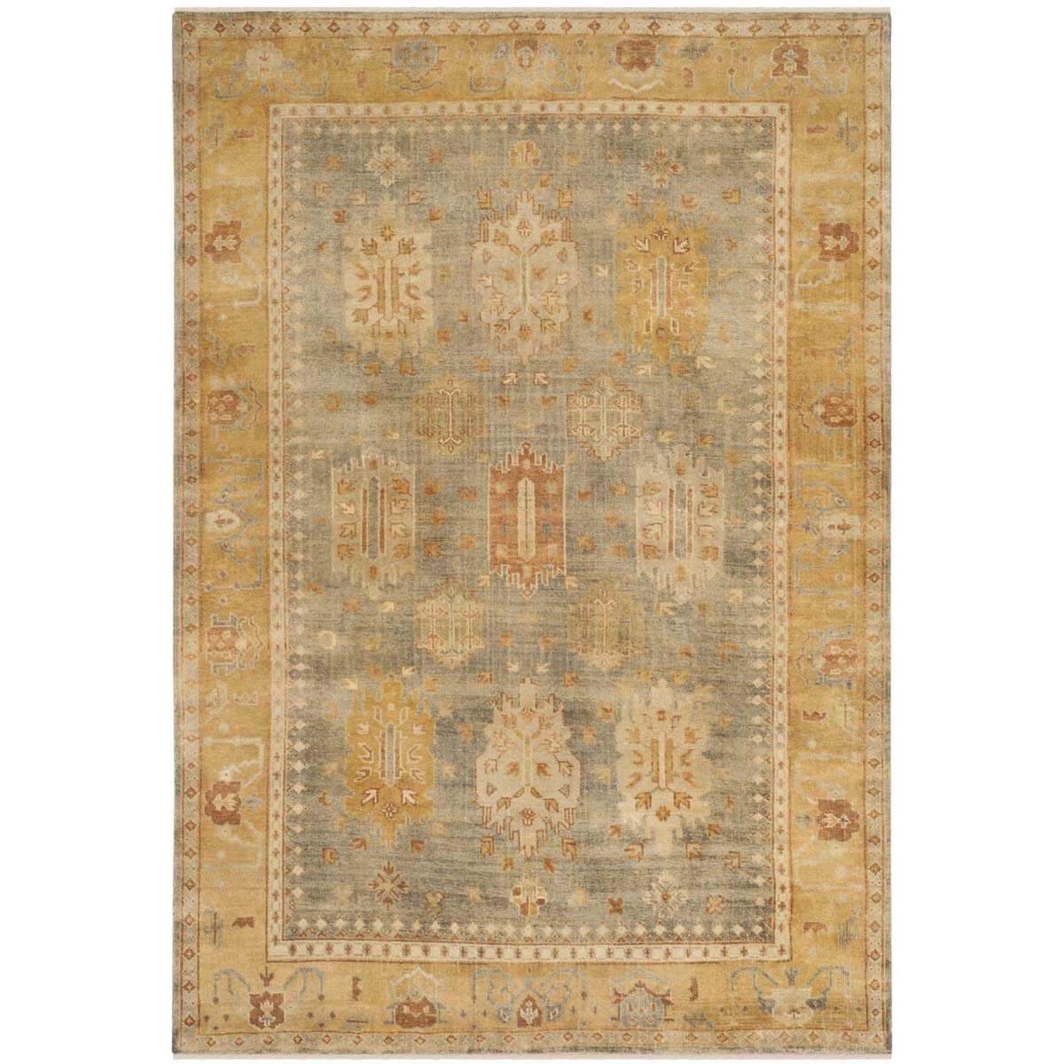 Oushak 126 Rug | Safavieh - OSH126B - Grey / Gold