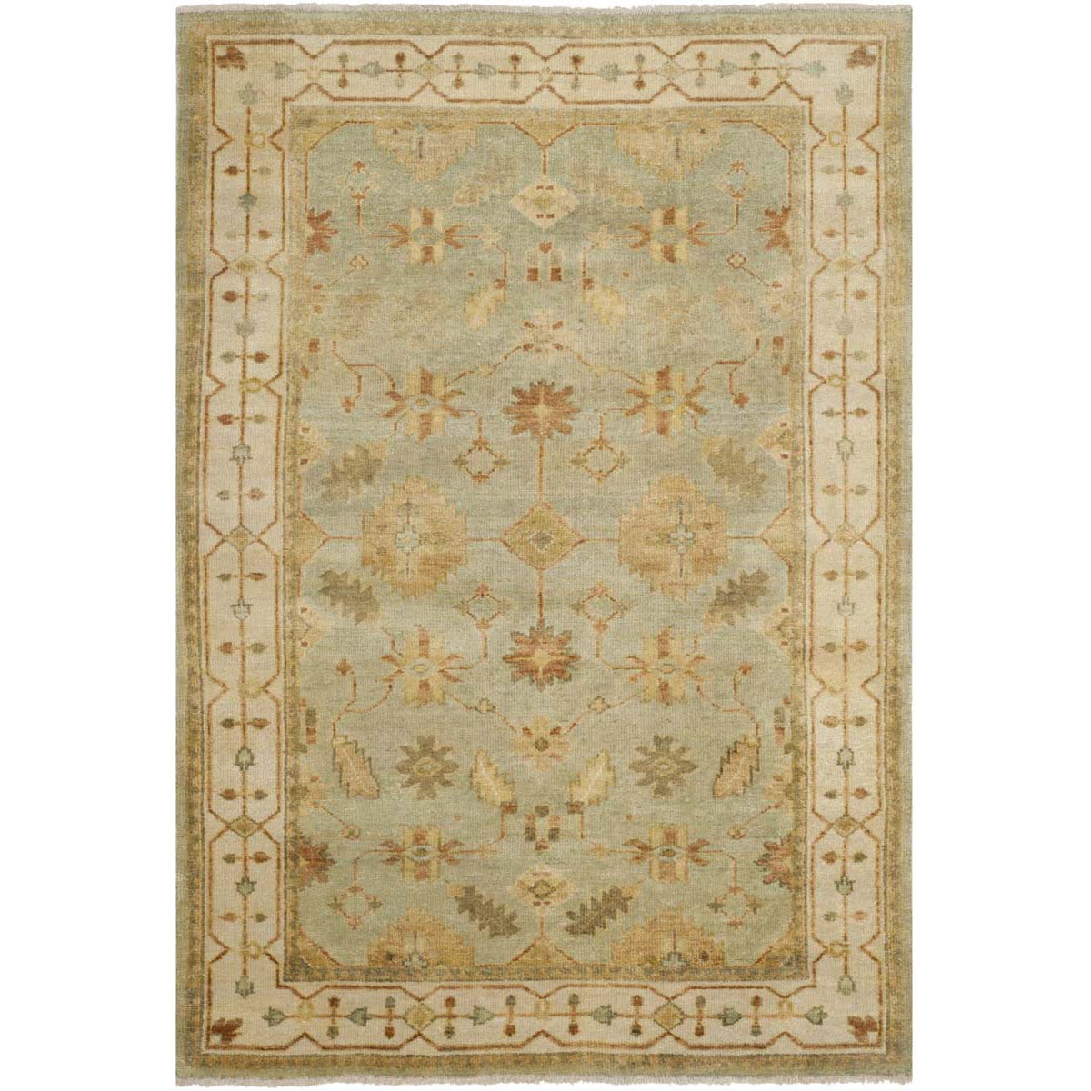 Oushak 141 Rug | Safavieh - OSH141A - Soft Green / Ivory