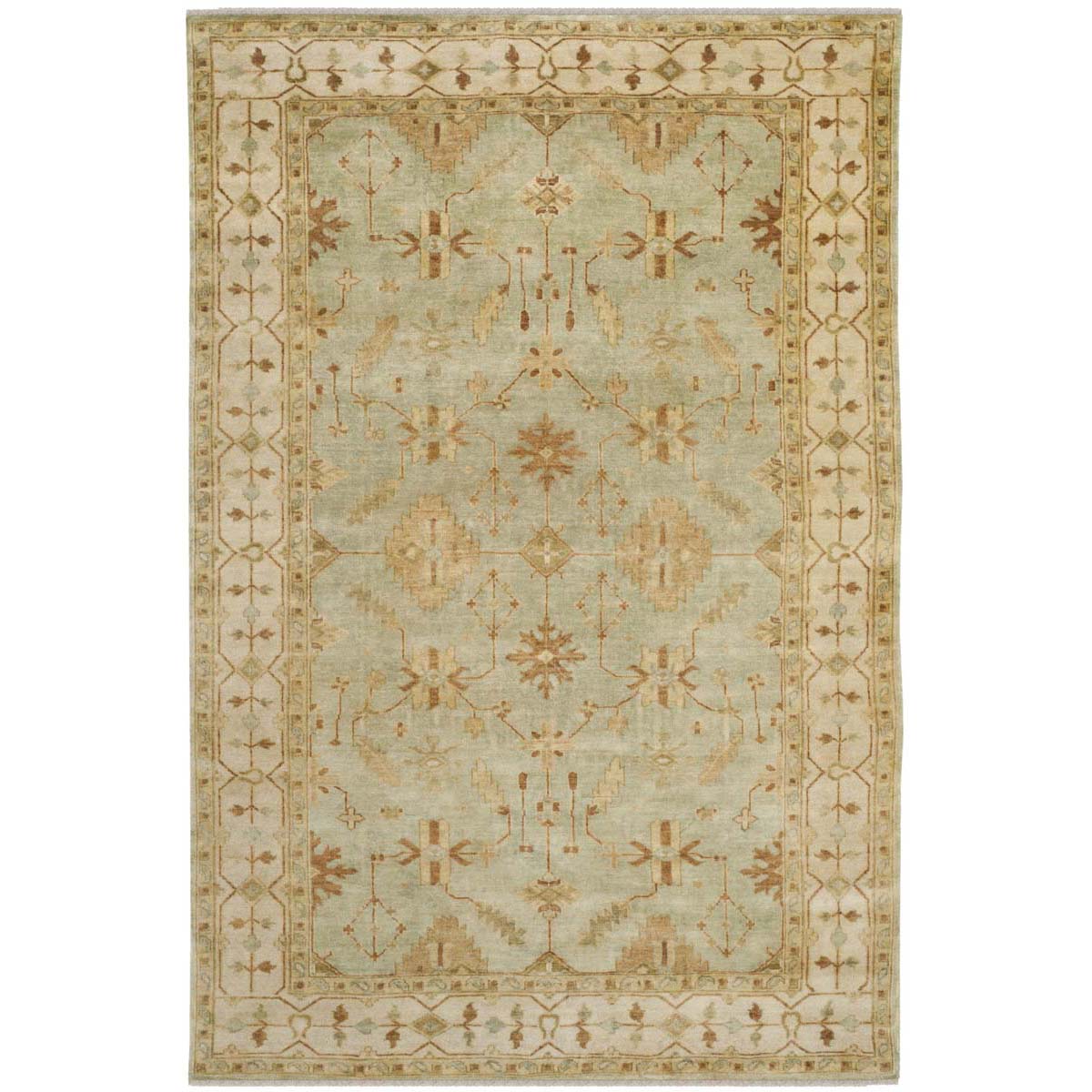 Oushak 141 Rug | Safavieh - OSH141A - Soft Green / Ivory