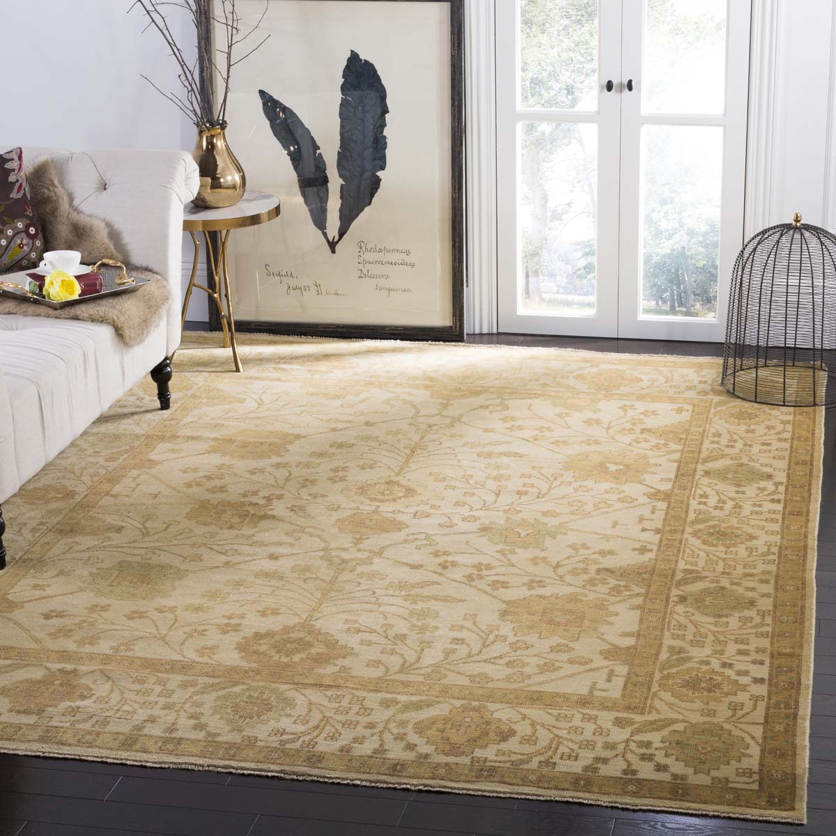 Oushak 145 Rug | Safavieh - OSH145A - Ivory / Ivory