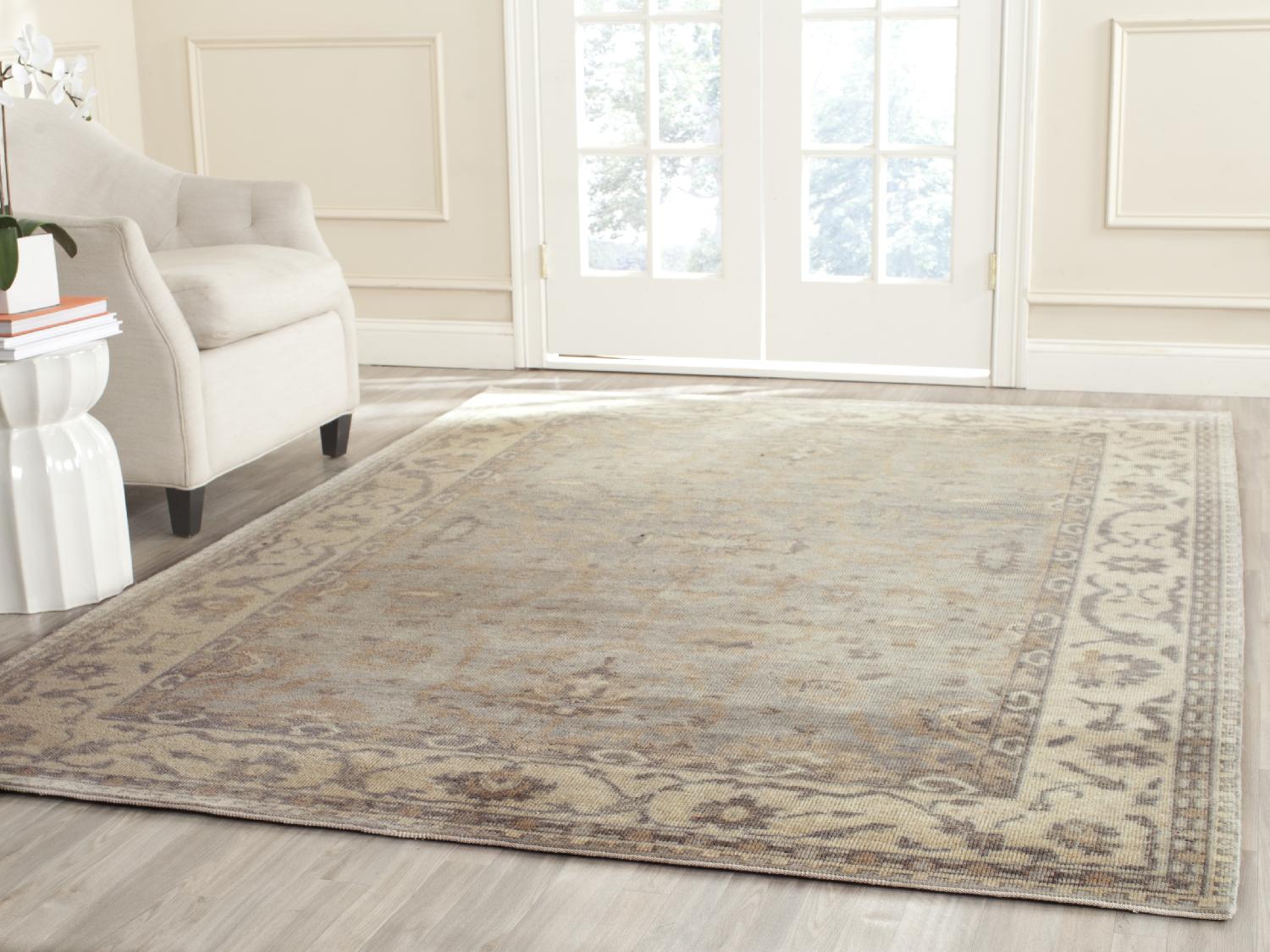 Oushak 231 Rug | Safavieh - OSH231A - Blue / Ivory