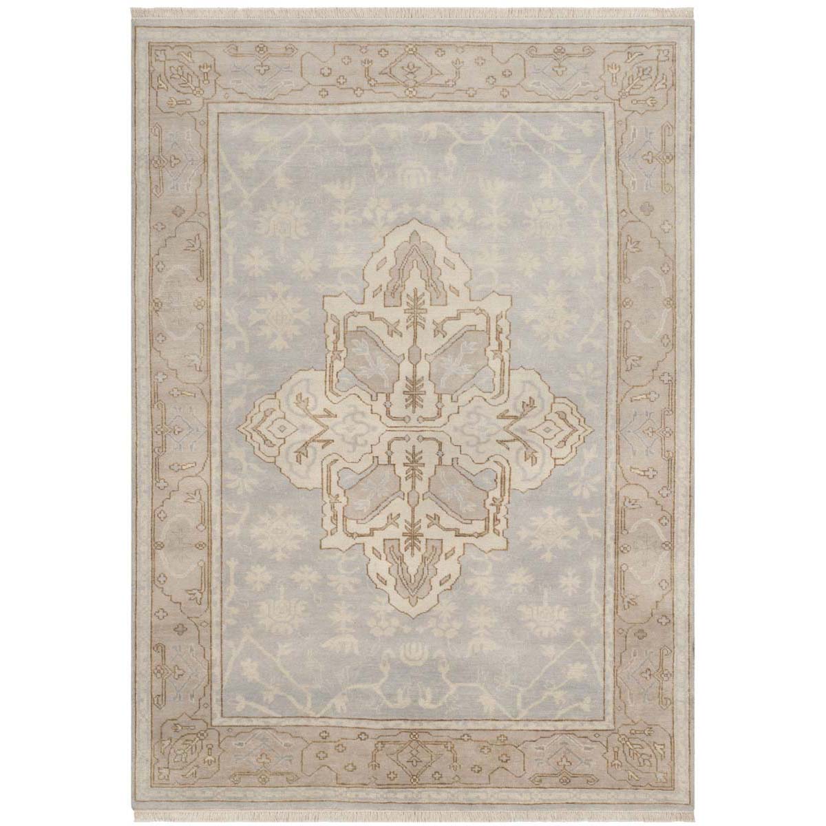 Oushak 233 Rug | Safavieh - OSH233A - Light Blue / Brown