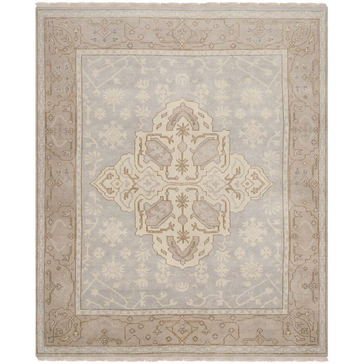 Oushak 233 Rug | Safavieh - OSH233A - Light Blue / Brown