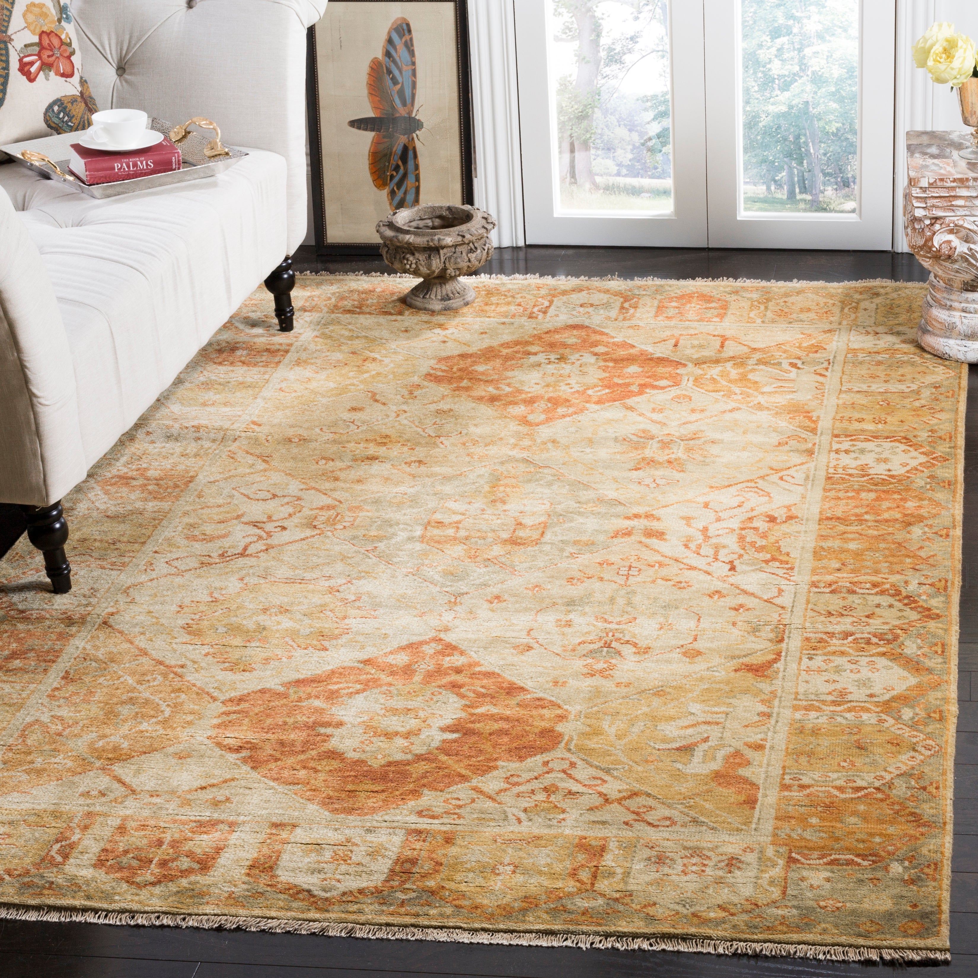 Oushak 561 Rug | Safavieh - OSH561A - Gold / Brown