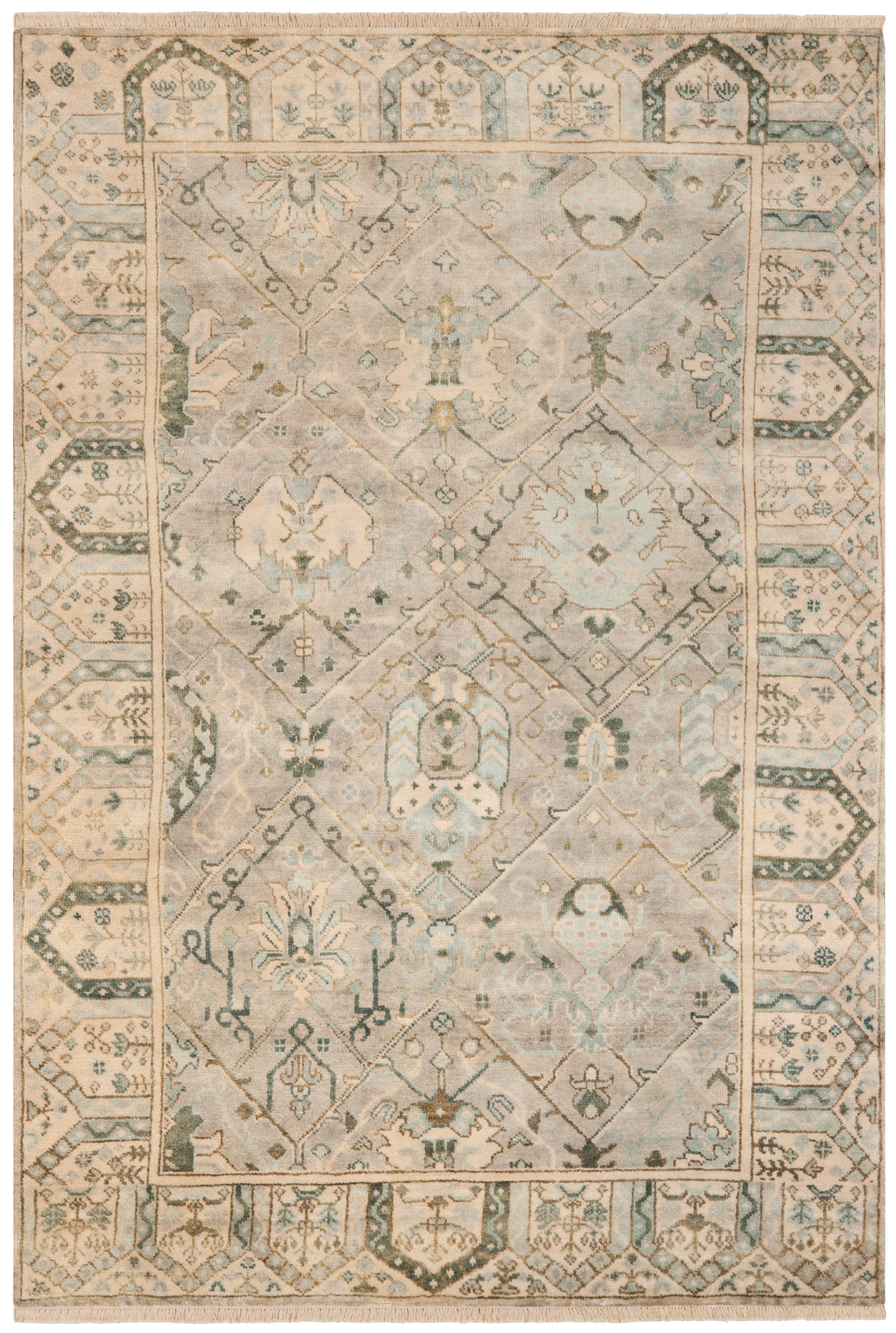 Oushak 561 Rug | Safavieh - OSH561B - Grey / Ivory