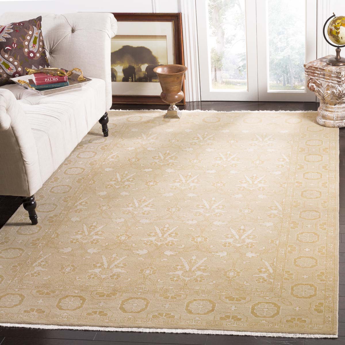 Oushak 832 Rug | Safavieh - OSH832A - Gold