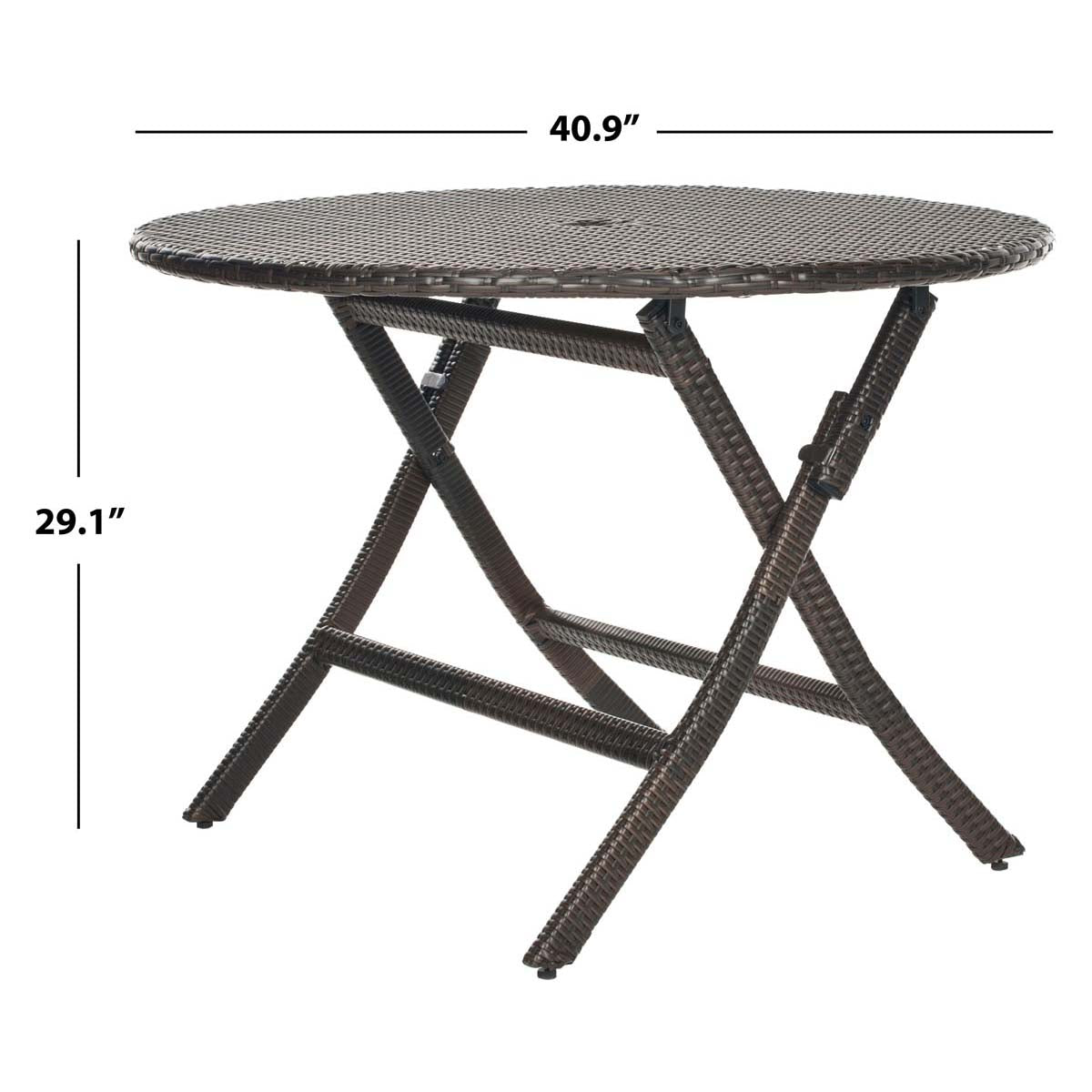 Safavieh Ellis Round Folding Table - Brown