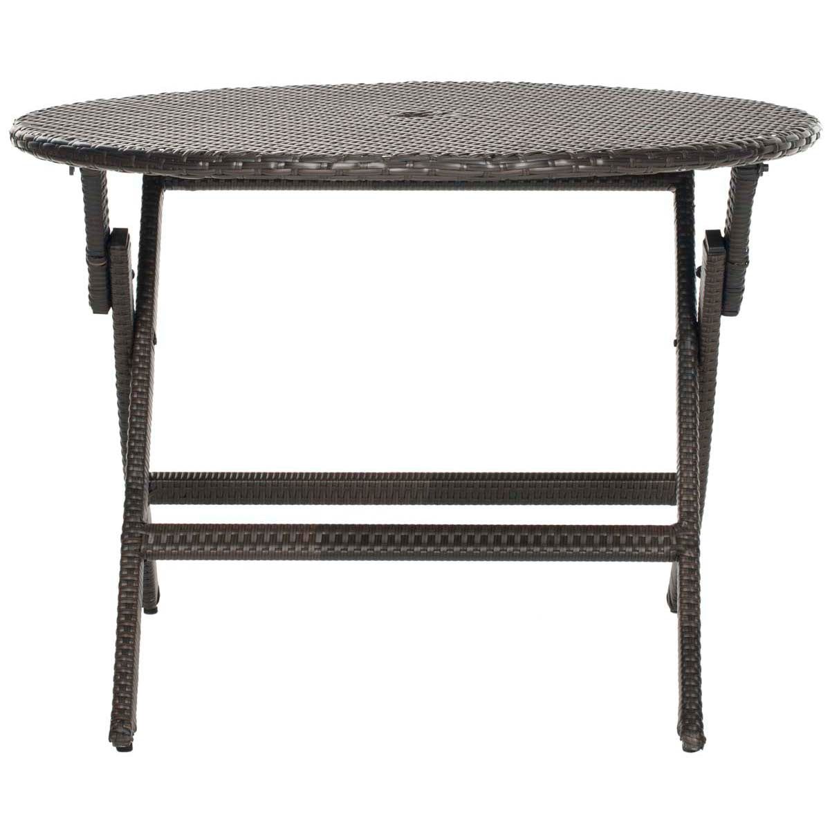 Safavieh Ellis Round Folding Table - Brown