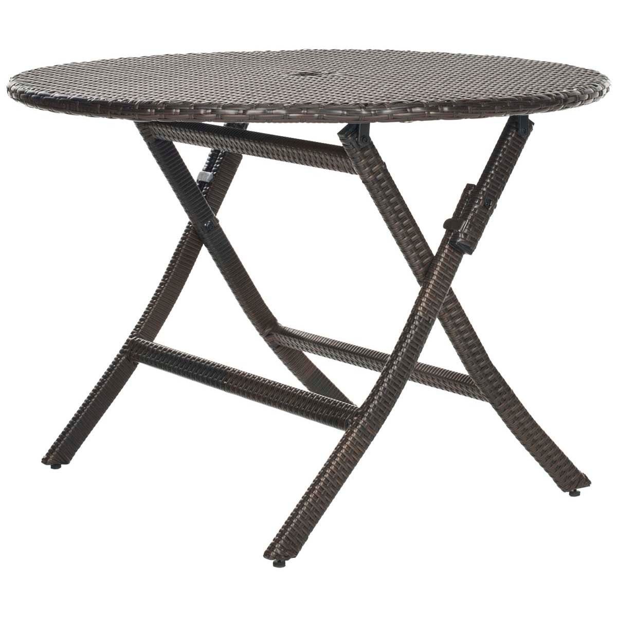 Safavieh Ellis Round Folding Table - Brown