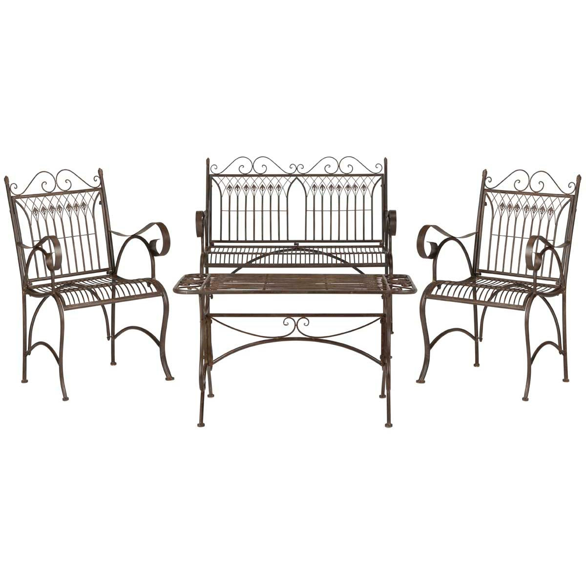 Safavieh Leah 4 Piece Set - Rustic Brown