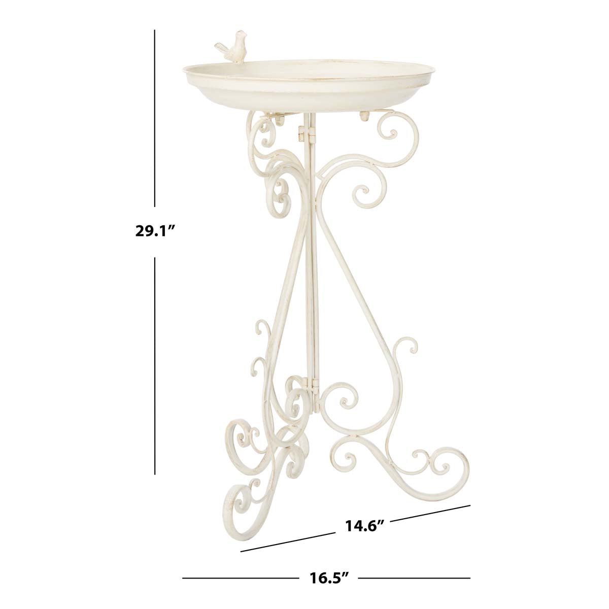 Ashlan Bird Bath | Safavieh - PAT5024 - Pearl White