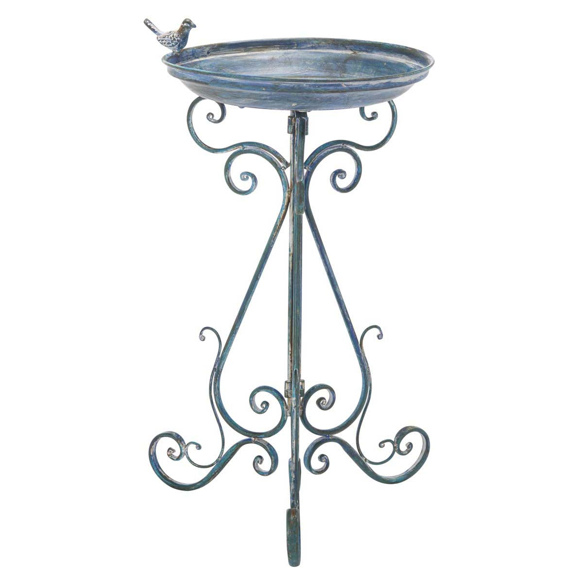 Ashlan Bird Bath | Safavieh - PAT5024 - Mossy Blue