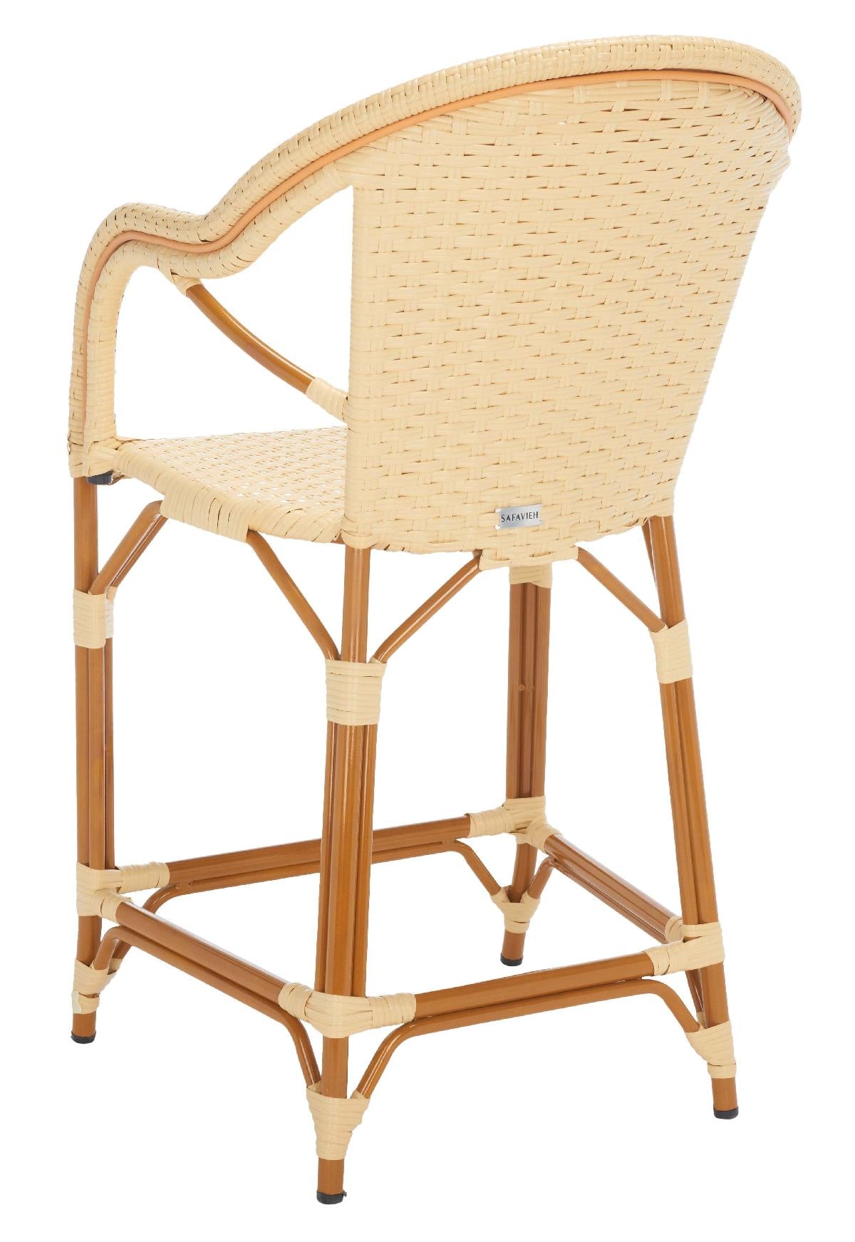 California Counter Stool W / Arms, PAT7533 - Natural 